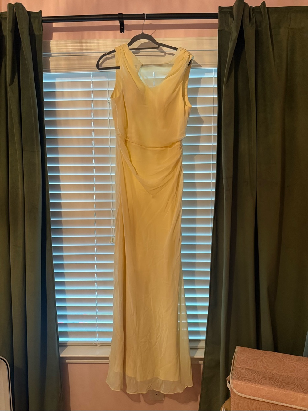 Azazie butter yellow Chiffon Bridesmaid Dress